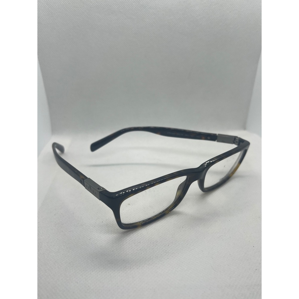 Prada VPR 02O Tortoise Shell Rectangular Eyeglasses Frames 55-16-140 Italy - Picture 2 of 6